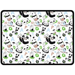 Giant Panda Bear Pattern Fleece Blanket (large) by Jancukart