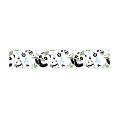 Giant Panda Bear Pattern Premium Plush Fleece Scarf (mini) by Jancukart