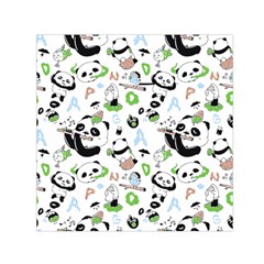 Giant Panda Bear Pattern Square Satin Scarf (30  X 30 )