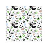 Giant Panda Bear Pattern Square Satin Scarf (30  x 30 ) Front