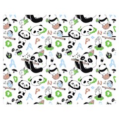 Giant Panda Bear Pattern One Side Premium Plush Fleece Blanket (medium)