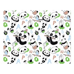 Giant Panda Bear Pattern One Side Premium Plush Fleece Blanket (large) by Jancukart