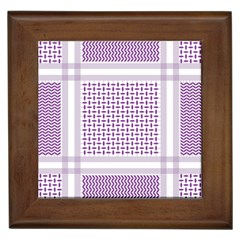 Square Purple Pattern Bead Purple Keffiyeh Purple Geometric Headdress Angle Violet Rectangle Framed Tile by Jancukart