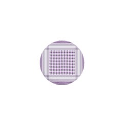 Square Purple Pattern Bead Purple Keffiyeh Purple Geometric Headdress Angle Violet Rectangle 1  Mini Magnets