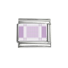 Square Purple Pattern Bead Purple Keffiyeh Purple Geometric Headdress Angle Violet Rectangle Italian Charm (9mm)