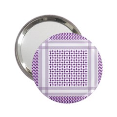 Square Purple Pattern Bead Purple Keffiyeh Purple Geometric Headdress Angle Violet Rectangle 2 25  Handbag Mirrors by Jancukart