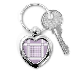 Square Purple Pattern Bead Purple Keffiyeh Purple Geometric Headdress Angle Violet Rectangle Key Chain (heart)