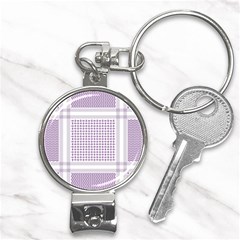 Square Purple Pattern Bead Purple Keffiyeh Purple Geometric Headdress Angle Violet Rectangle Nail Clippers Key Chain by Jancukart