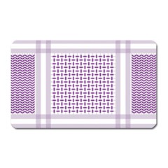 Square Purple Pattern Bead Purple Keffiyeh Purple Geometric Headdress Angle Violet Rectangle Magnet (rectangular) by Jancukart