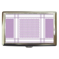 Square Purple Pattern Bead Purple Keffiyeh Purple Geometric Headdress Angle Violet Rectangle Cigarette Money Case by Jancukart