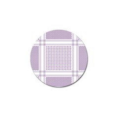 Square Purple Pattern Bead Purple Keffiyeh Purple Geometric Headdress Angle Violet Rectangle Golf Ball Marker (4 Pack)