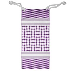 Square Purple Pattern Bead Purple Keffiyeh Purple Geometric Headdress Angle Violet Rectangle Jewelry Bag by Jancukart