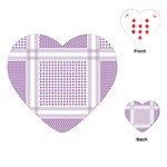 Square Purple Pattern Bead Purple Keffiyeh Purple Geometric Headdress Angle Violet Rectangle Playing Cards Single Design (Heart) Front