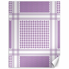 Square Purple Pattern Bead Purple Keffiyeh Purple Geometric Headdress Angle Violet Rectangle Canvas 12  X 16  by Jancukart