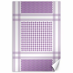 Square Purple Pattern Bead Purple Keffiyeh Purple Geometric Headdress Angle Violet Rectangle Canvas 12  X 18  by Jancukart