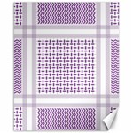 Square Purple Pattern Bead Purple Keffiyeh Purple Geometric Headdress Angle Violet Rectangle Canvas 16  x 20  15.75 x19.29  Canvas - 1