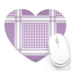 Square Purple Pattern Bead Purple Keffiyeh Purple Geometric Headdress Angle Violet Rectangle Heart Mousepad