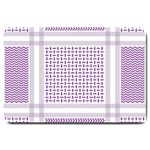 Square Purple Pattern Bead Purple Keffiyeh Purple Geometric Headdress Angle Violet Rectangle Large Doormat 30 x20  Door Mat