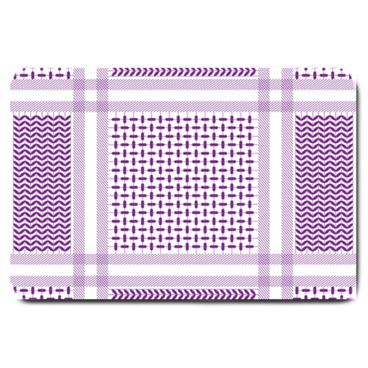 Square Purple Pattern Bead Purple Keffiyeh Purple Geometric Headdress Angle Violet Rectangle Large Doormat