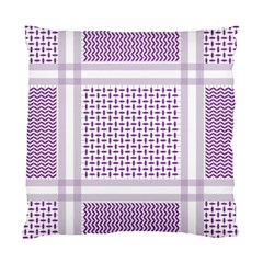 Square Purple Pattern Bead Purple Keffiyeh Purple Geometric Headdress Angle Violet Rectangle Standard Cushion Case (two Sides) by Jancukart