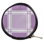 Square Purple Pattern Bead Purple Keffiyeh Purple Geometric Headdress Angle Violet Rectangle Mini Makeup Bag Front