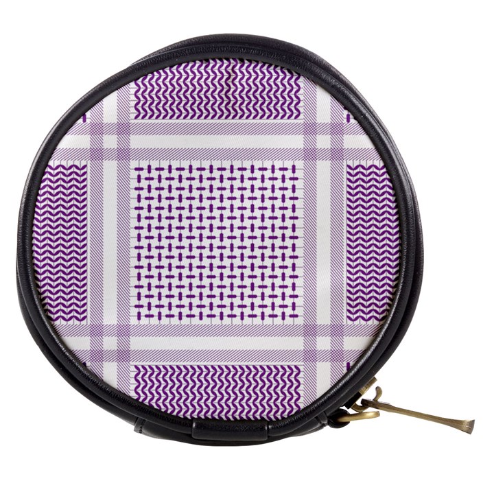 Square Purple Pattern Bead Purple Keffiyeh Purple Geometric Headdress Angle Violet Rectangle Mini Makeup Bag