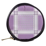 Square Purple Pattern Bead Purple Keffiyeh Purple Geometric Headdress Angle Violet Rectangle Mini Makeup Bag Back