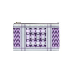 Square Purple Pattern Bead Purple Keffiyeh Purple Geometric Headdress Angle Violet Rectangle Cosmetic Bag (small) by Jancukart