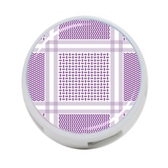 Square Purple Pattern Bead Purple Keffiyeh Purple Geometric Headdress Angle Violet Rectangle 4-port Usb Hub (two Sides)