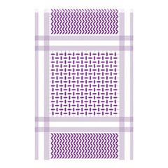 Square Purple Pattern Bead Purple Keffiyeh Purple Geometric Headdress Angle Violet Rectangle Shower Curtain 48  X 72  (small)  by Jancukart