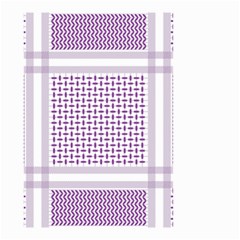 Square Purple Pattern Bead Purple Keffiyeh Purple Geometric Headdress Angle Violet Rectangle Small Garden Flag (two Sides)