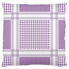 Square Purple Pattern Bead Purple Keffiyeh Purple Geometric Headdress Angle Violet Rectangle Large Cushion Case (two Sides)