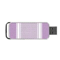 Square Purple Pattern Bead Purple Keffiyeh Purple Geometric Headdress Angle Violet Rectangle Portable Usb Flash (one Side)