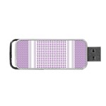 Square Purple Pattern Bead Purple Keffiyeh Purple Geometric Headdress Angle Violet Rectangle Portable USB Flash (Two Sides) Back