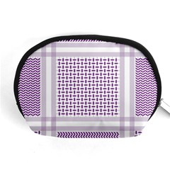 Square Purple Pattern Bead Purple Keffiyeh Purple Geometric Headdress Angle Violet Rectangle Accessory Pouch (medium)