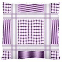 Square Purple Pattern Bead Purple Keffiyeh Purple Geometric Headdress Angle Violet Rectangle Standard Premium Plush Fleece Cushion Case (one Side)