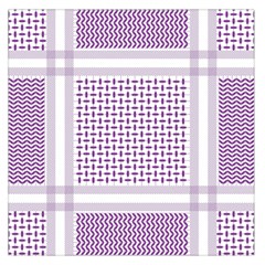 Square Purple Pattern Bead Purple Keffiyeh Purple Geometric Headdress Angle Violet Rectangle Square Satin Scarf (36  X 36 )