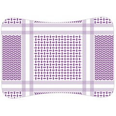 Square Purple Pattern Bead Purple Keffiyeh Purple Geometric Headdress Angle Violet Rectangle Velour Seat Head Rest Cushion by Jancukart