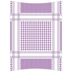 Square Purple Pattern Bead Purple Keffiyeh Purple Geometric Headdress Angle Violet Rectangle Back Support Cushion by Jancukart