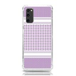 Square Purple Pattern Bead Purple Keffiyeh Purple Geometric Headdress Angle Violet Rectangle Samsung Galaxy S20 6.2 Inch TPU UV Case Front