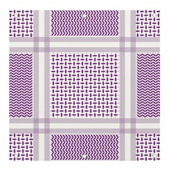 Square Purple Pattern Bead Purple Keffiyeh Purple Geometric Headdress Angle Violet Rectangle Banner And Sign 4  X 4  by Jancukart