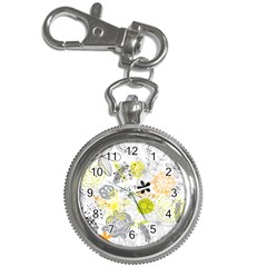 Doodle Flowers Hand Drawing Pattern Key Chain Watches