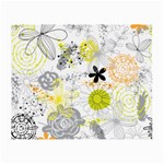 Doodle Flowers Hand Drawing Pattern Small Glasses Cloth Front