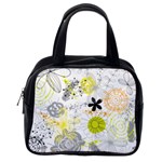 Doodle Flowers Hand Drawing Pattern Classic Handbag (One Side) Front