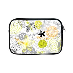 Doodle Flowers Hand Drawing Pattern Apple Ipad Mini Zipper Cases