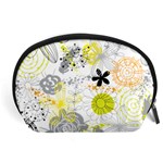 Doodle Flowers Hand Drawing Pattern Accessory Pouch (Large) Front