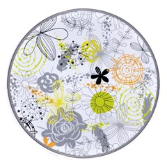 Doodle Flowers Hand Drawing Pattern Wireless Fast Charger(white) by Jancukart