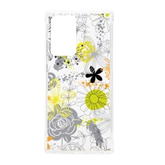 Doodle Flowers Hand Drawing Pattern Samsung Galaxy Note 20 Ultra Tpu Uv Case