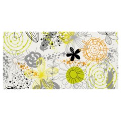 Doodle Flowers Hand Drawing Pattern Banner And Sign 4  X 2  by Jancukart