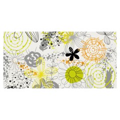 Doodle Flowers Hand Drawing Pattern Banner And Sign 6  X 3  by Jancukart